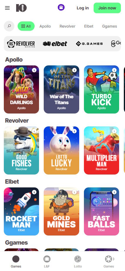 10bet casino and slots page