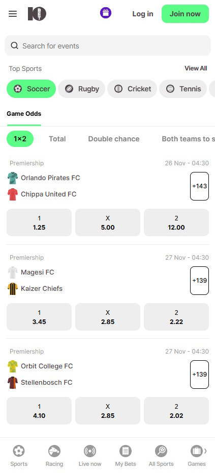 10bet sportsbook page