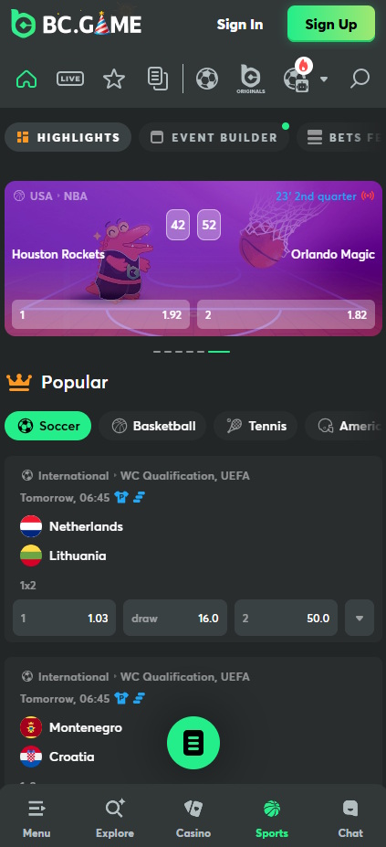 bc.game sports betting page