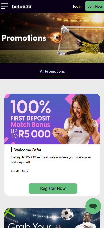 bet.co.za welcome bonus promotions