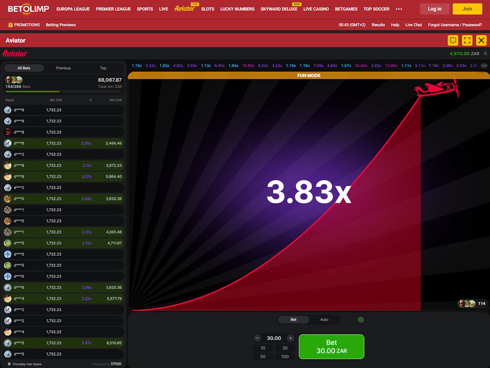 betolimp aviator crash game betting