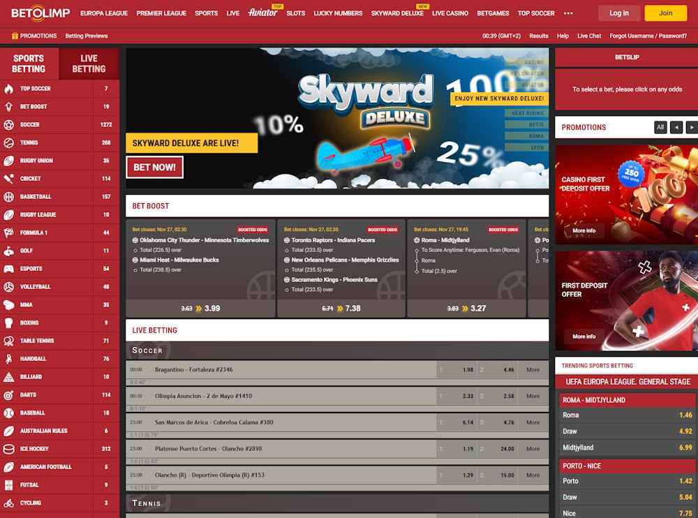 betolimp online betting homepage